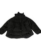 Hooded Puffer Jacket Black Zip Up Warm Coat Lightweight Large UK14-16