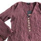 River Island Women's Burgundy Button Front Blouse Size UK Small Crinkle Fabric