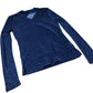 River Island Long Sleeve Sparkly Top Women's V Neck Blue Comfortable Style UK12
