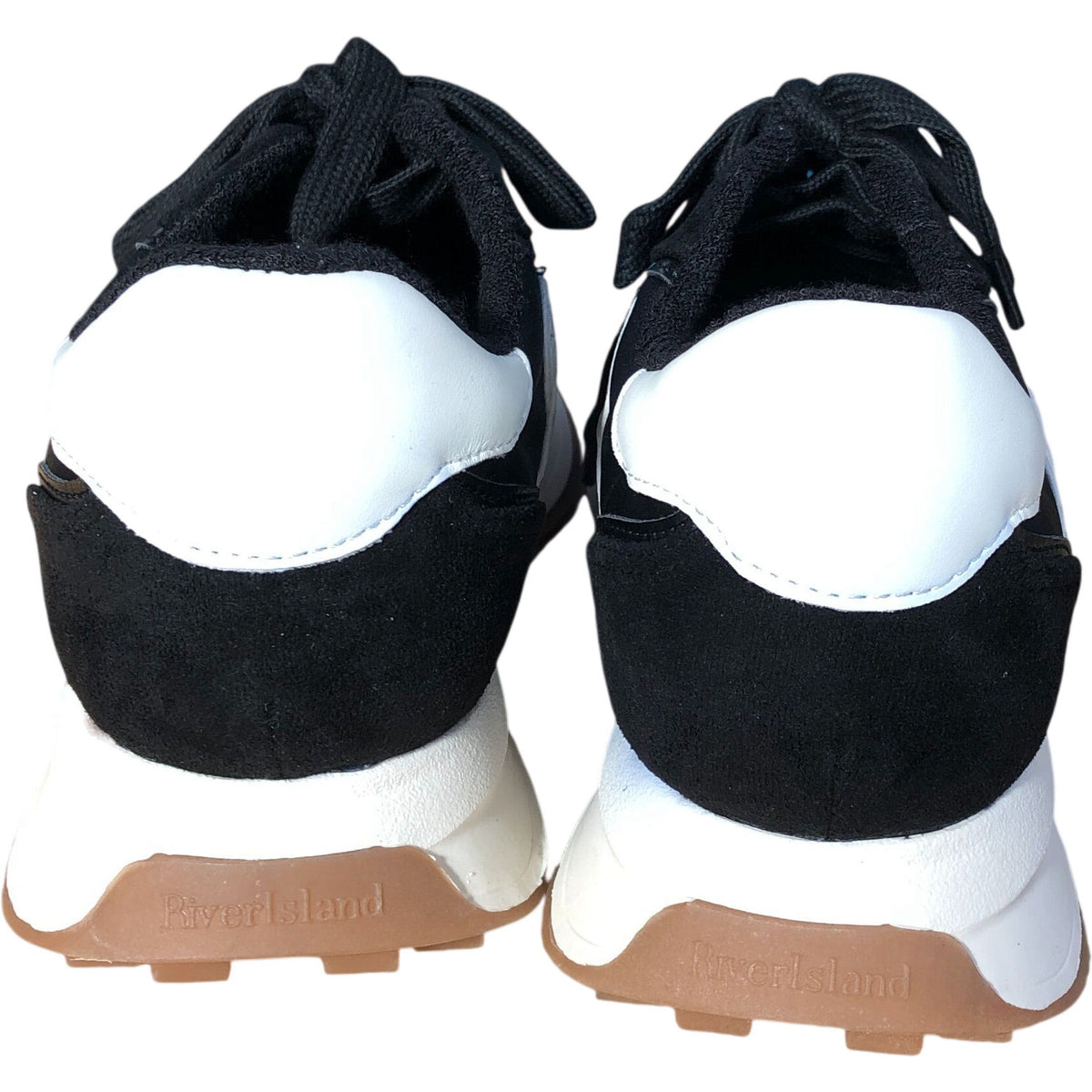 River Island Women's Black Lace Up Sneakers
