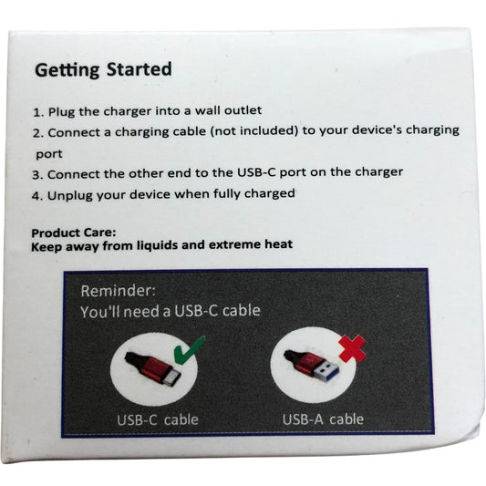 Crenwozy PD 20W USB-C Fast Charger Power Adapter Model PD0201B UK Plug