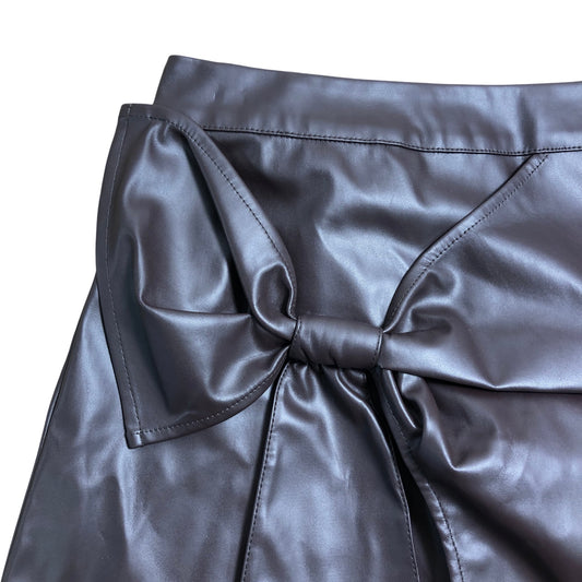 Branded Shiny Brown Girls Skirt Age 6 Years Bow Detail Stretch Waistband