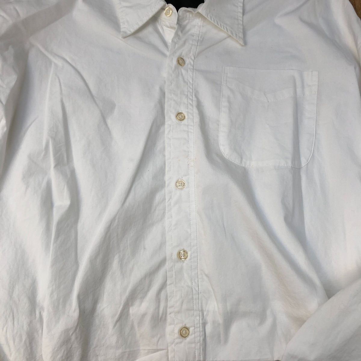 River Island Shirt 13 Women's White Cotton Crop Top Size Small