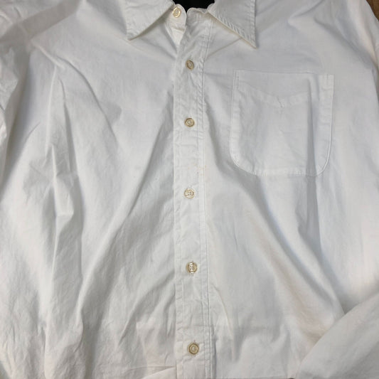 River Island Shirt 13 Women's White Cotton Crop Top Size Small
