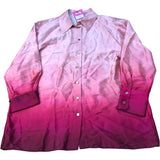 River Island Gradient Collar Shirt UK8 Women's Long Sleeve Polyester Pink