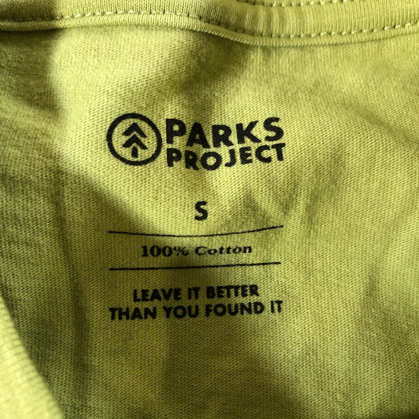 Parks Project Adventure Responsibly T-Shirt Cotton Green Casual Tee Size S- UK8