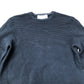 River Island Black Sweater Men's Crew Neck Textured Cotton Blend Jumper Medium