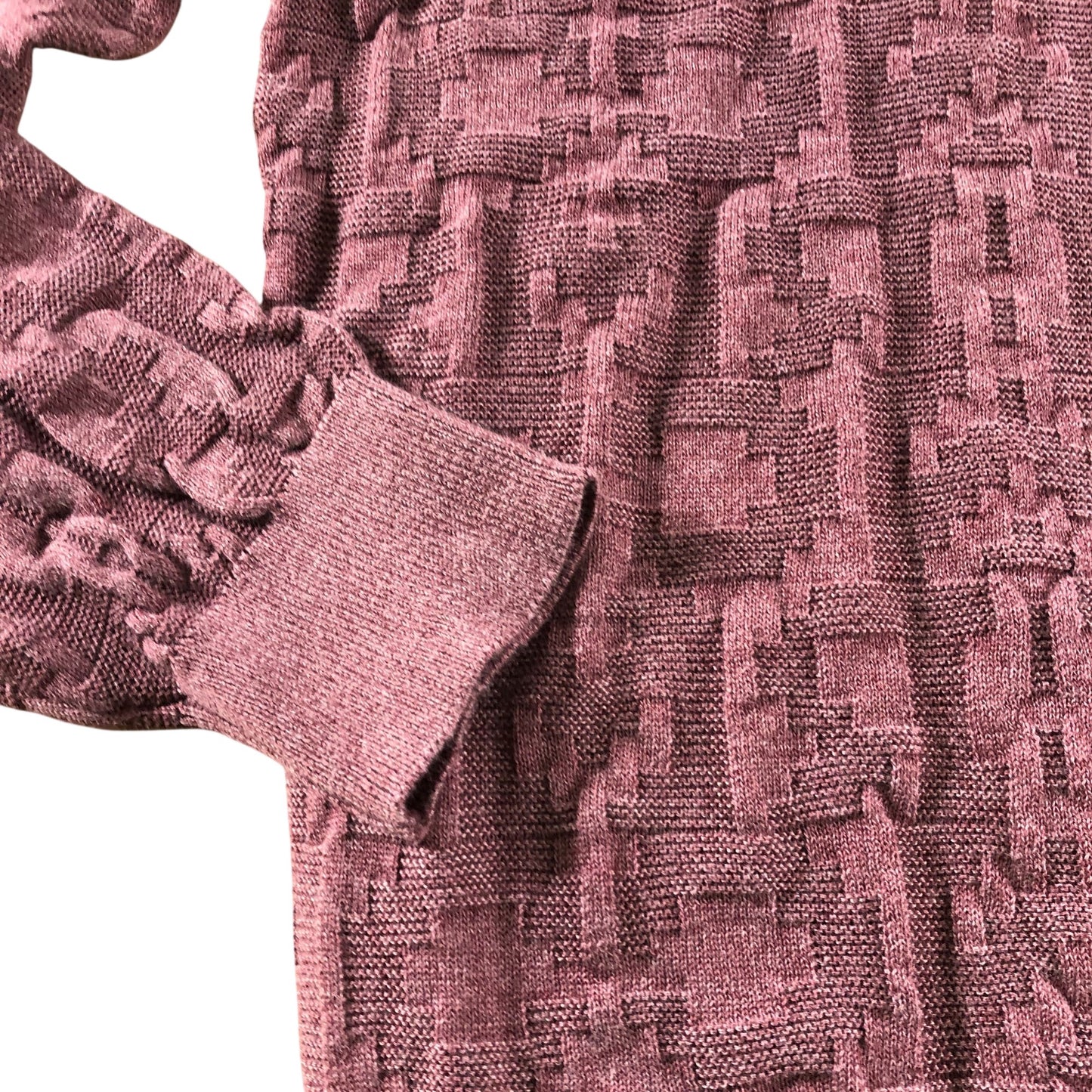Crew Clothing Company Jumper XL Men's Textured Knit Mauve