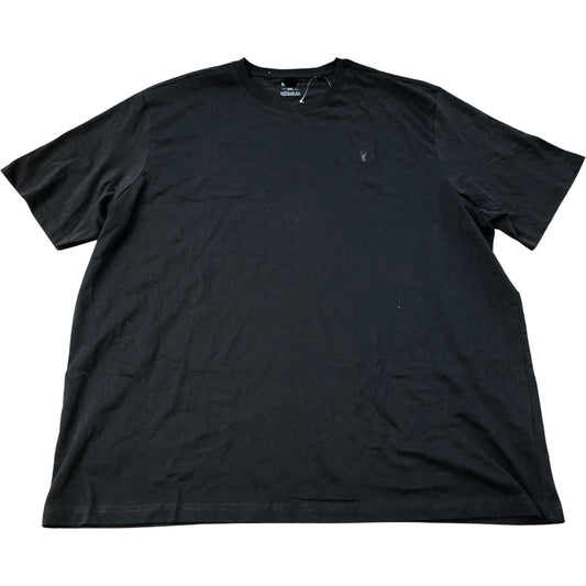 Men's Classic T-Shirt Regular Fit Black Cotton Short Sleeve 2XL