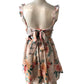 Rivers Island Cream Floral Dress XS Women's Ruffled Sleeves Summer Style