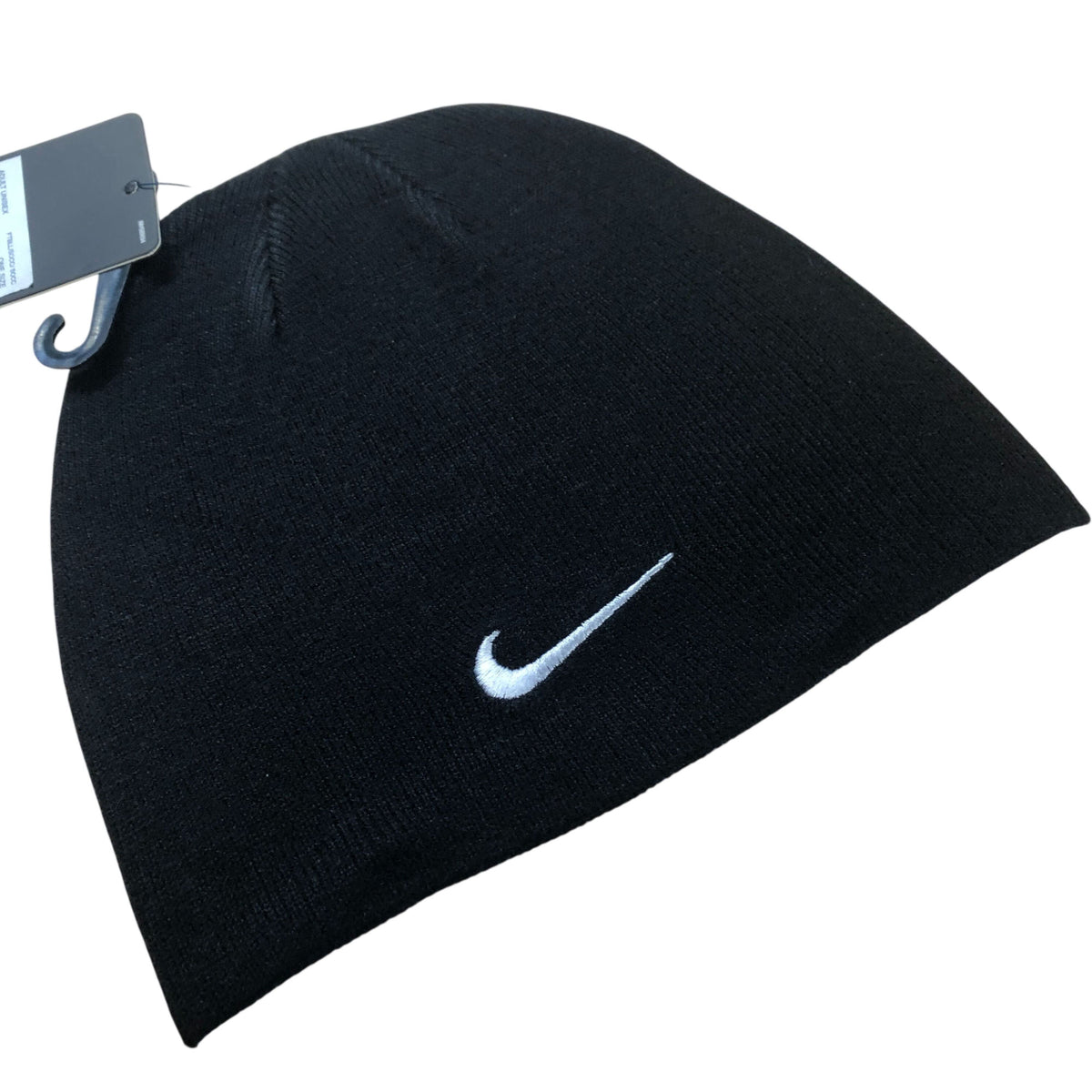 Nike Team Performance Beanie Hat One Size Unisex Black Embroidered Logo Warm