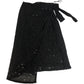 Lovedrobe Black Sequin Wrap Skirt Women's Sparkly Party Wear UK12