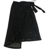 Lovedrobe Black Sequin Wrap Skirt Women's Sparkly Party Wear UK12