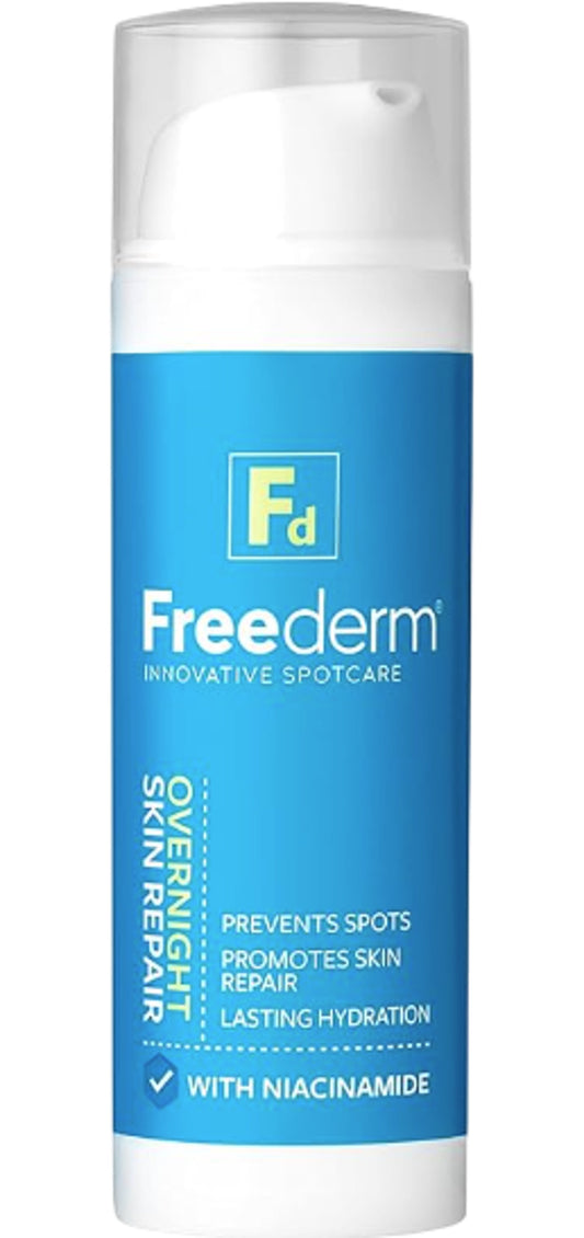 FREEDERM Overnight Skin Repair 50ml Hydrating Acne Treatment  Niacinamide 3 Pack