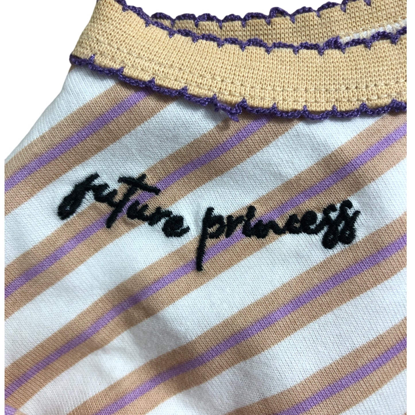 River Island Future Princess T-Shirt UK4-5 Years Girls Striped Cotton Top