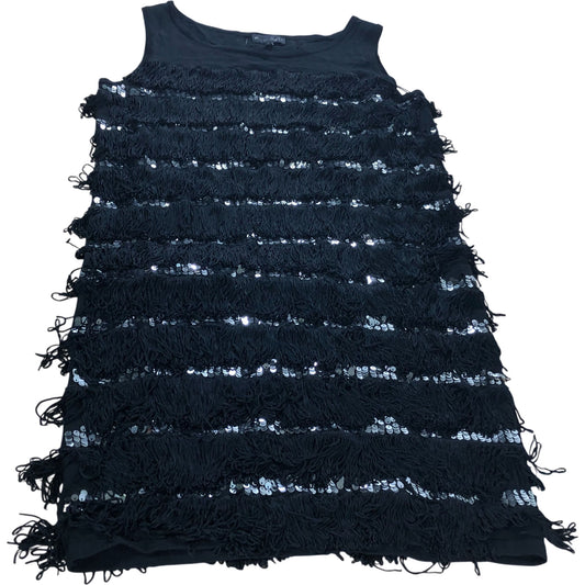 UK12 Women's Black Sequin Fringe Dress Party Wear