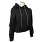 Allsaints Pippa Sparkle Hoody Large Women's Black Cropped Hoodie With Sparkly C
