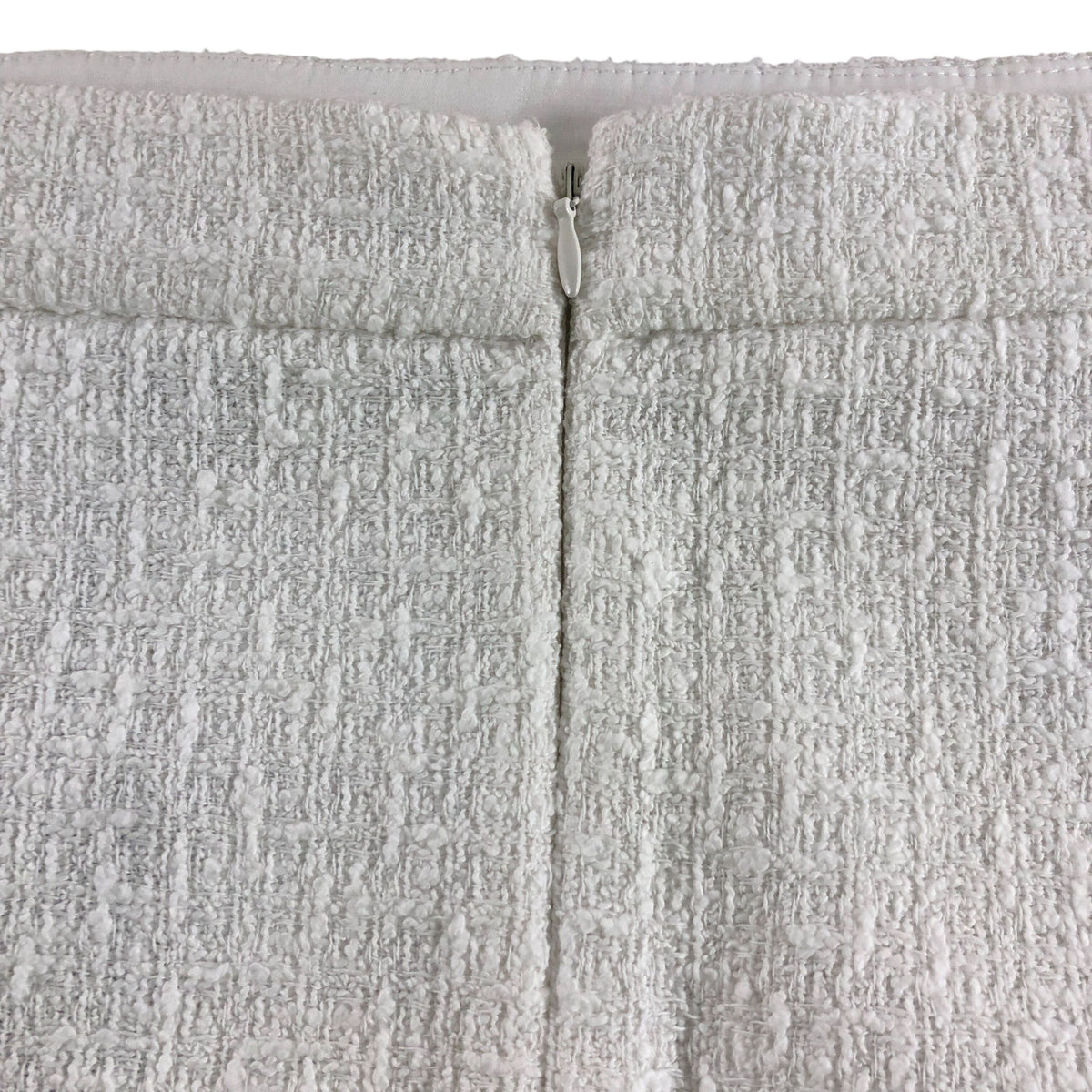 River Island White Mini Skirt UK18 Women's Textured