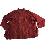 River Island Women's Blouse Size 10 Rust Long Sleeve With Button Details