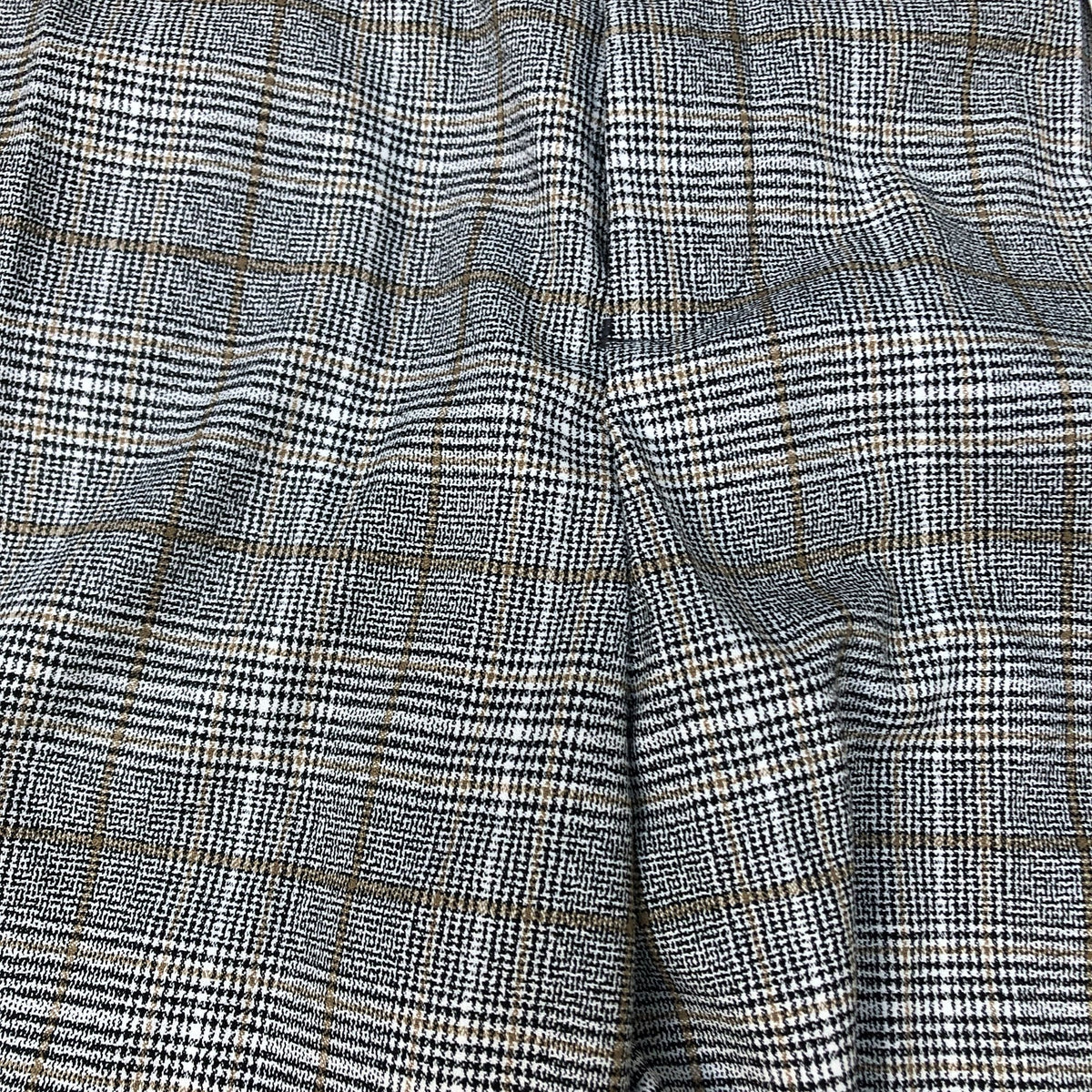 River Island Check Trousers Size 44W Men's Slim Fit Grey Wool Blend