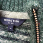 Weird Fish M Quarter Zip Neck Wool Blend Sweater Larner Green Size M