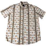 RVCA MIMI Regular Fit Casual Shirt Men's Floral Pattern Short Sleeve M
