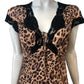 Rixo Amari Leopard Print Maxi Dress Women's Size S - UK 10 Lace Detail
