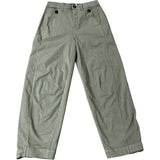 Khaki Washed Barrel Chino Trousers Size 8L