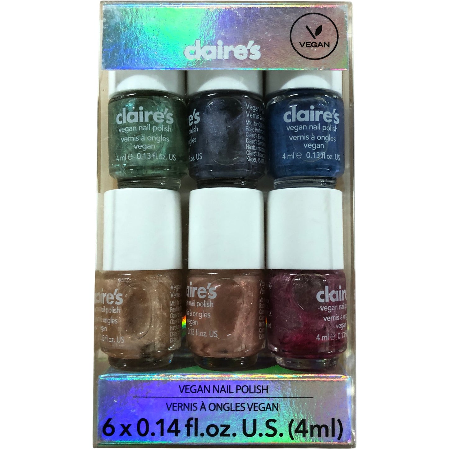 Claire's Unicorn Glow Vegan Nail Polish Set 18 Bottles Limitless Colours