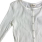 River Island Women's UK6 Cream Ribbed Long Sleeve Button Up Cardigan