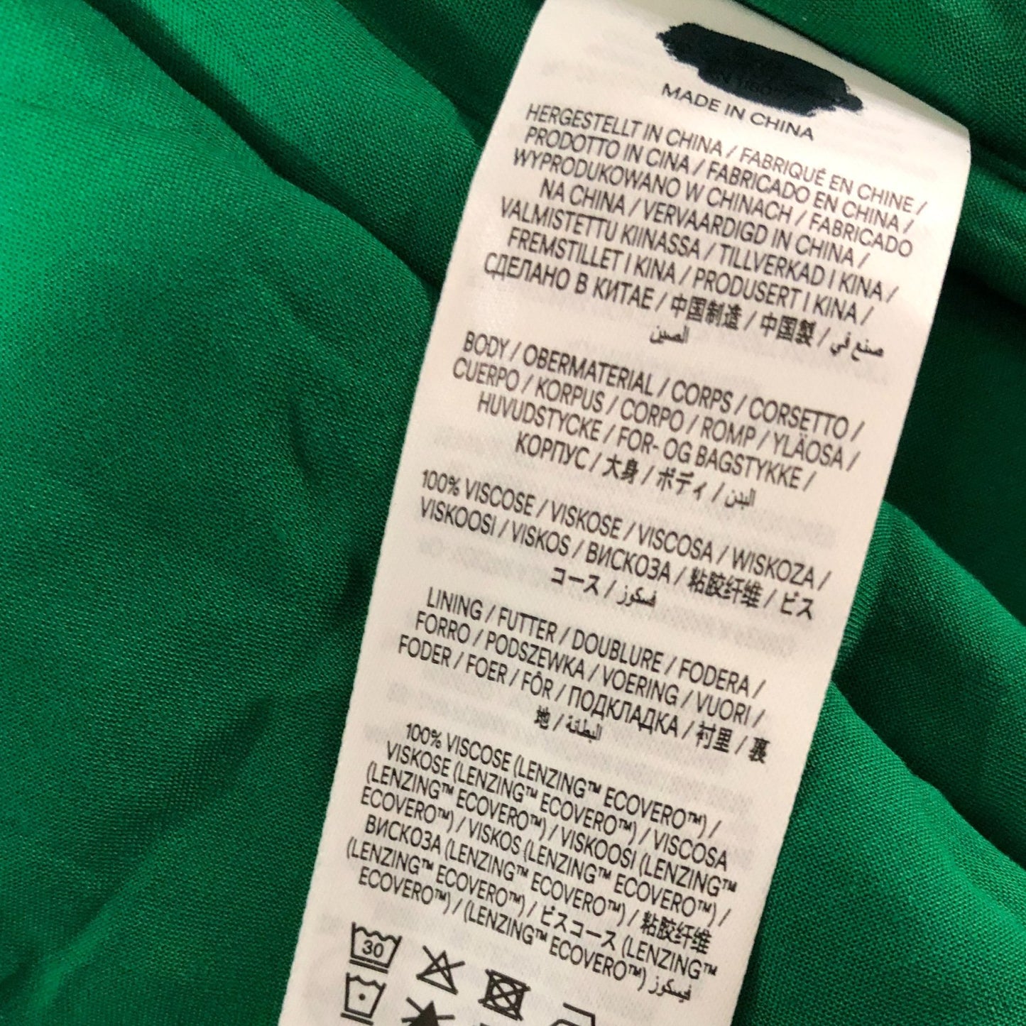 Green Maxi Dress Women's Elegant V Neck Long Sleeve Viscose Size 14
