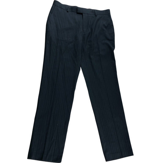 River Island Black Pinstripe Trousers - Size 32R