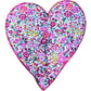 Trotters Kid's Sweatshirt Size 4-5 Years Girls Floral Heart Design Pink Cotton