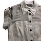 Shirt Dress UK10 Women's Khaki Short Sleeve Button Up