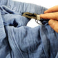 Blue Women's Skirt Size S Cotton Texture Lace Detail Summer
