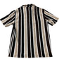 Branded Short Sleeve Casual Shirt Men's Striped Design Polyester Blend XS