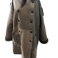 Stylish Grey Faux Suede Overcoat Women's Size 20 Double Breasted Jacket