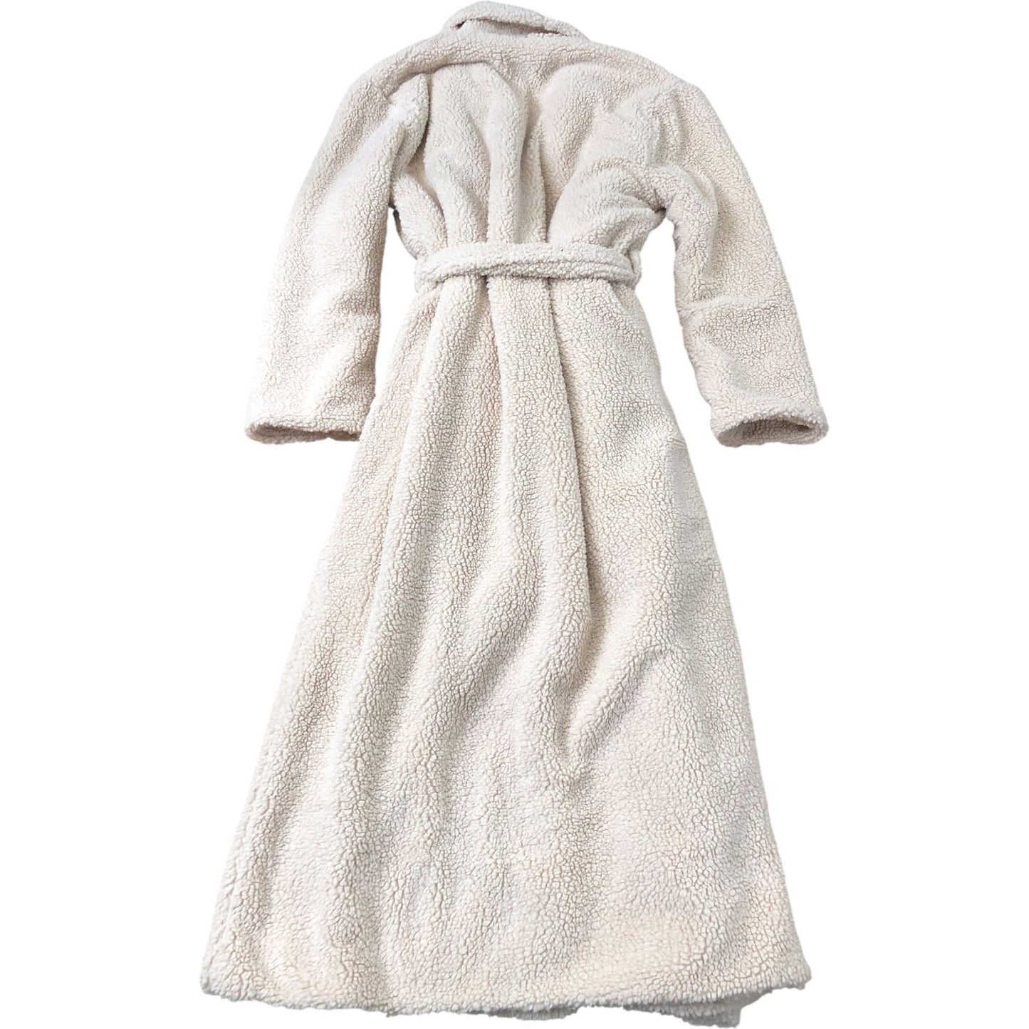 The White Company Beige Robe Size 10 Soft Plush Fabric Cosy Warm Loungewear