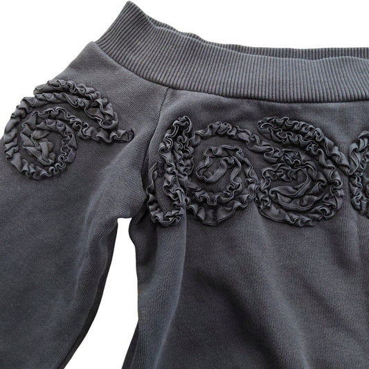 River Island Embroidered Black Jumper UK8 Women's Long Sleeve Casual Top