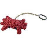 Crochet Red Crab Keyring Woven Accessory with Clip