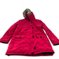 Brave Soul Parka Coat Women's Red Fur Hooded Winter Jacket UK16