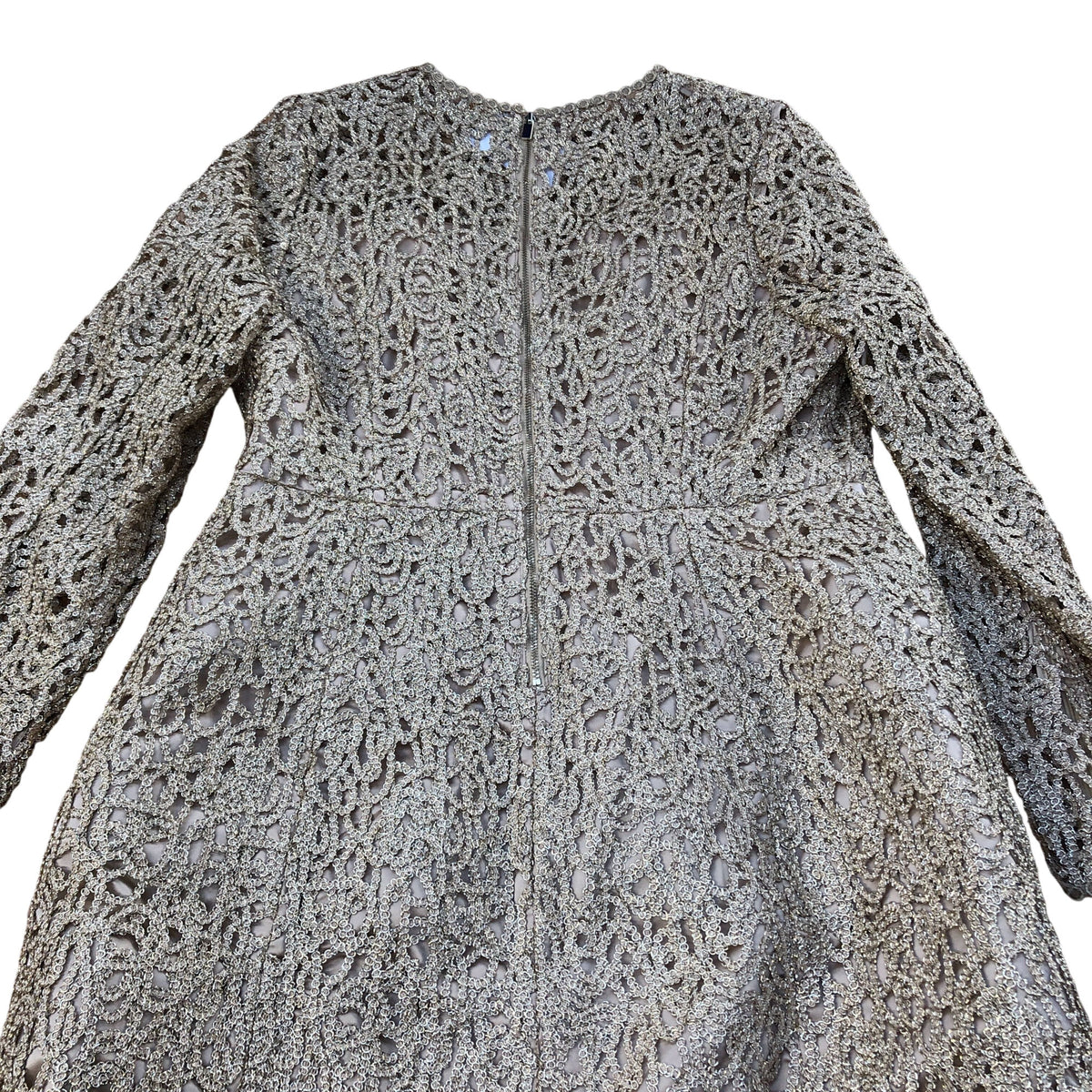 Long Sleeve Lace Dress Size Women's Elegant Floral Pattern