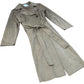 Trench Coat Medium Women's Beige Button Closure Tie Waist Long Sleeve Medium