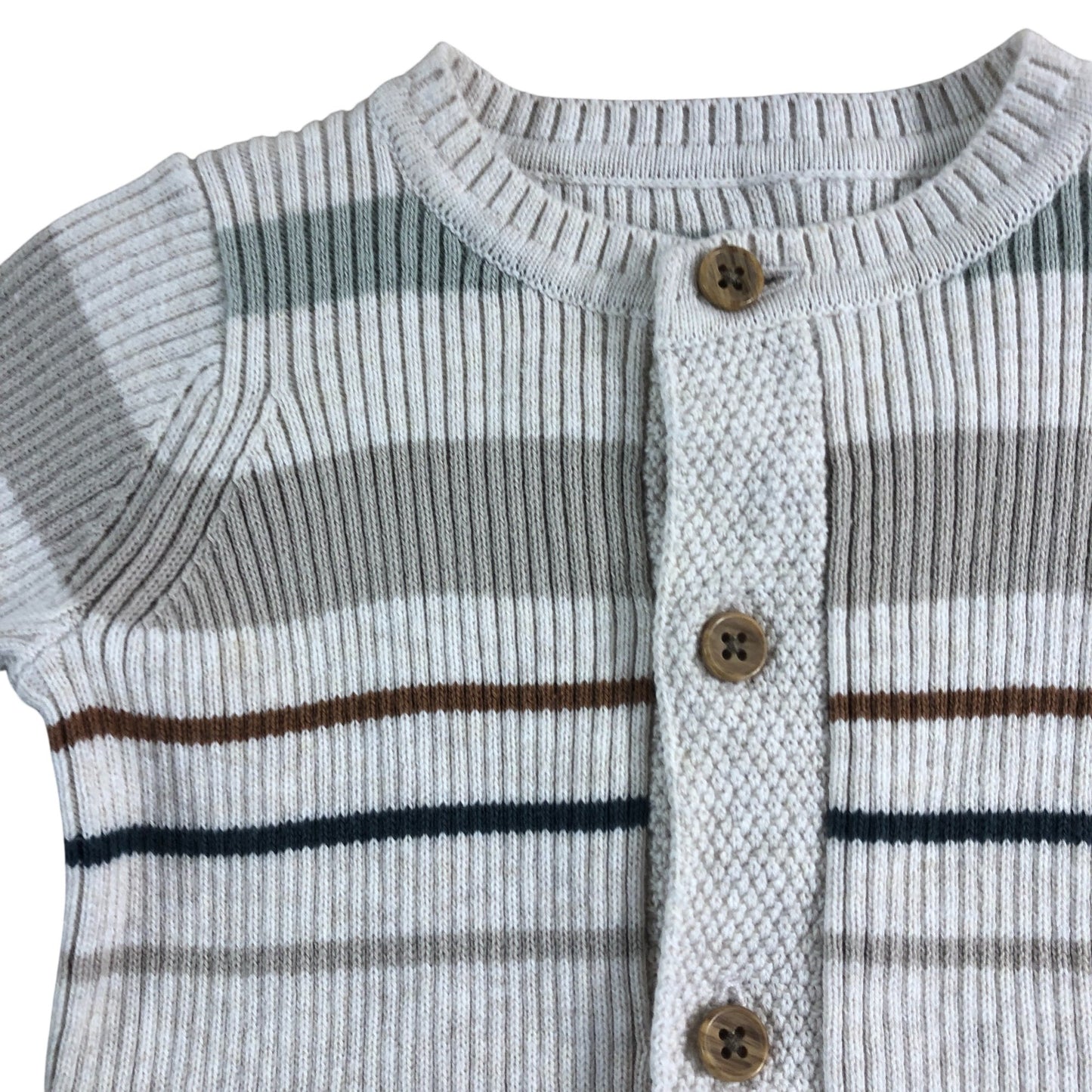 Mamas And Papas Stripe Romper Up To 1 Month Baby Boys Girls Cute Cotton Outfit