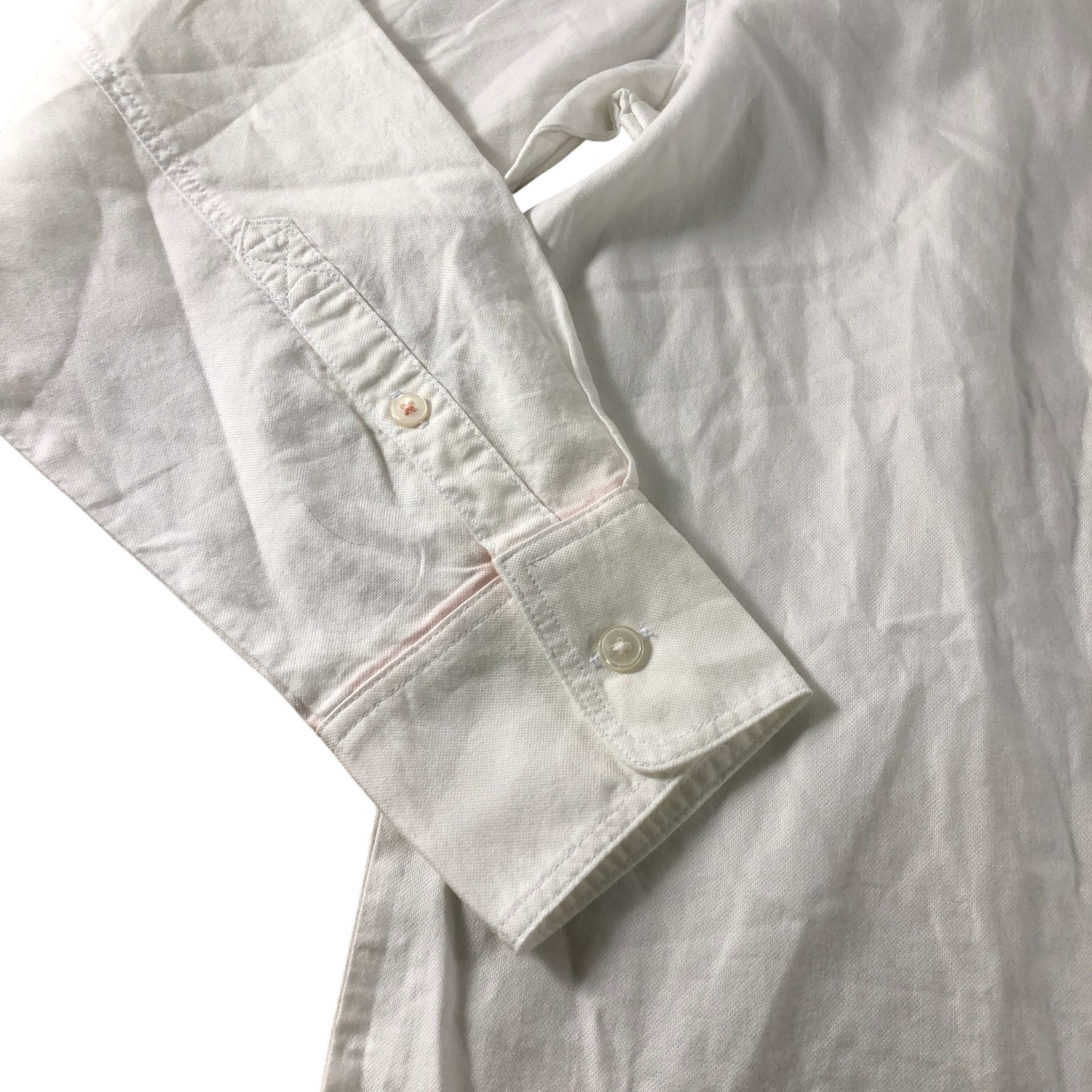 Boden Sadie Relaxed Cotton Shirt UK12 Women's White Long Sleeve Button Up