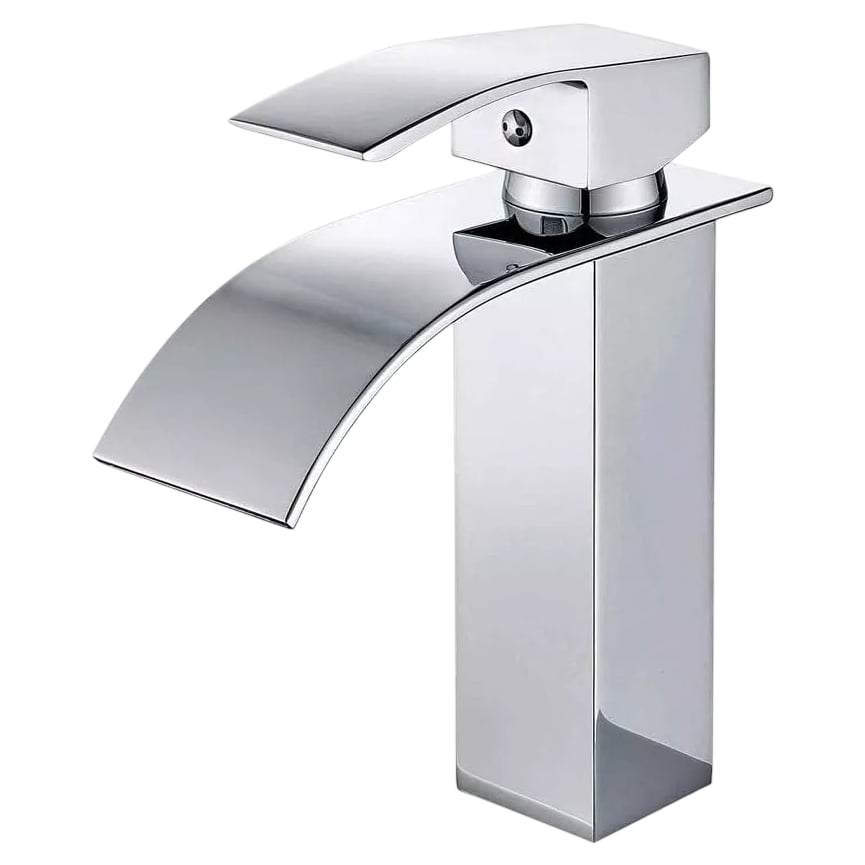 AIMYO Chrome Basin Mixer Tap Single Lever Bathroom Sink Faucet Modern Design