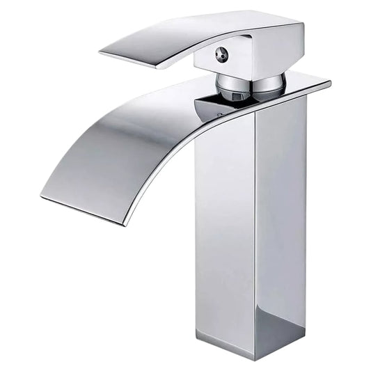 AIMYO Chrome Basin Mixer Tap Single Lever Bathroom Sink Faucet Modern Design