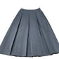 River Island Pleated Midi Skirt UK12 Women's Grey Polyester Blend