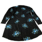 River Island Plus Floral Print Shirt Dress Women's Cotton Long Sleeve Black UK24