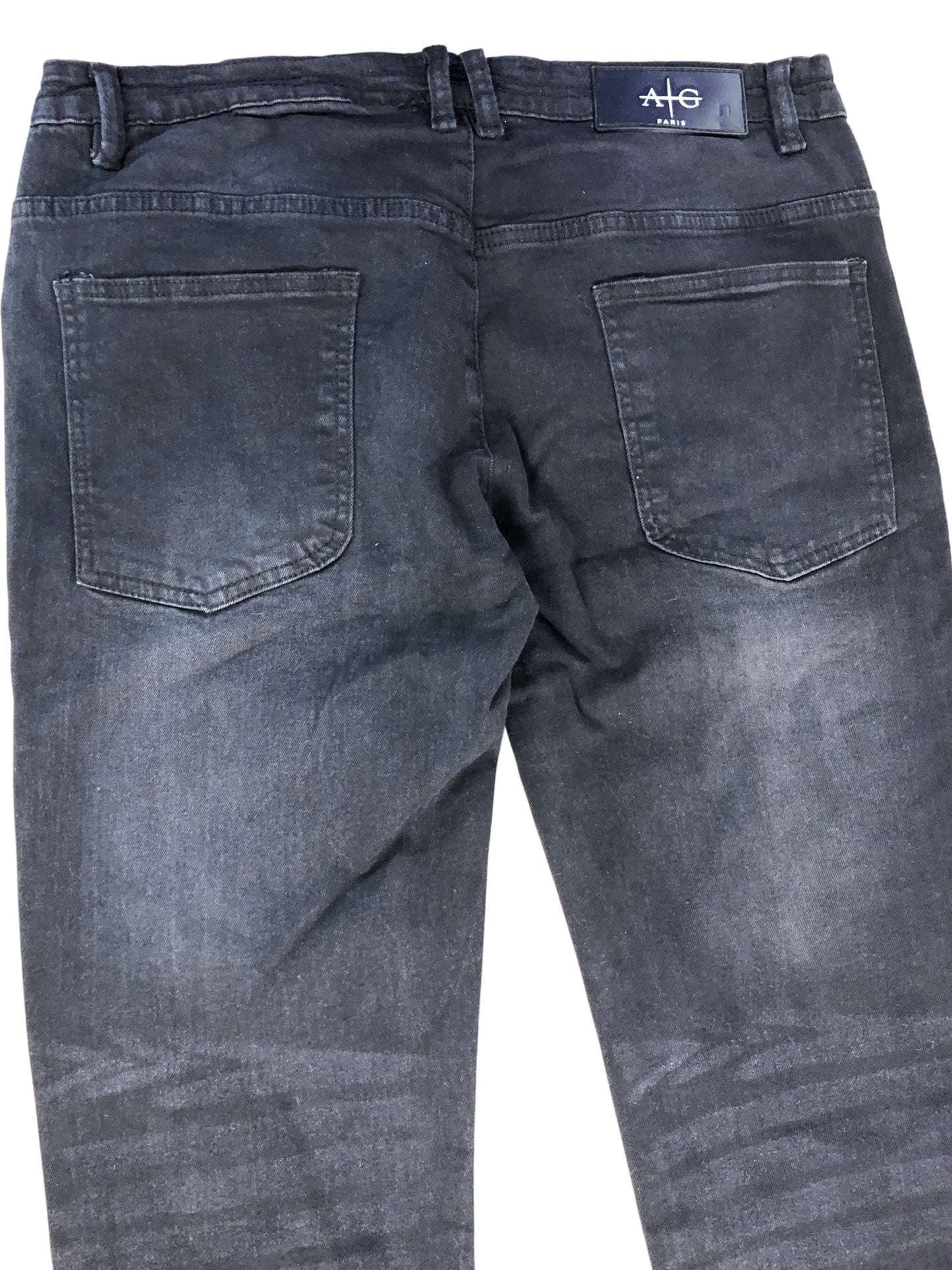 AVANT GARDE Skinny Jeans 34W 32L Women's Black Stretch Denim